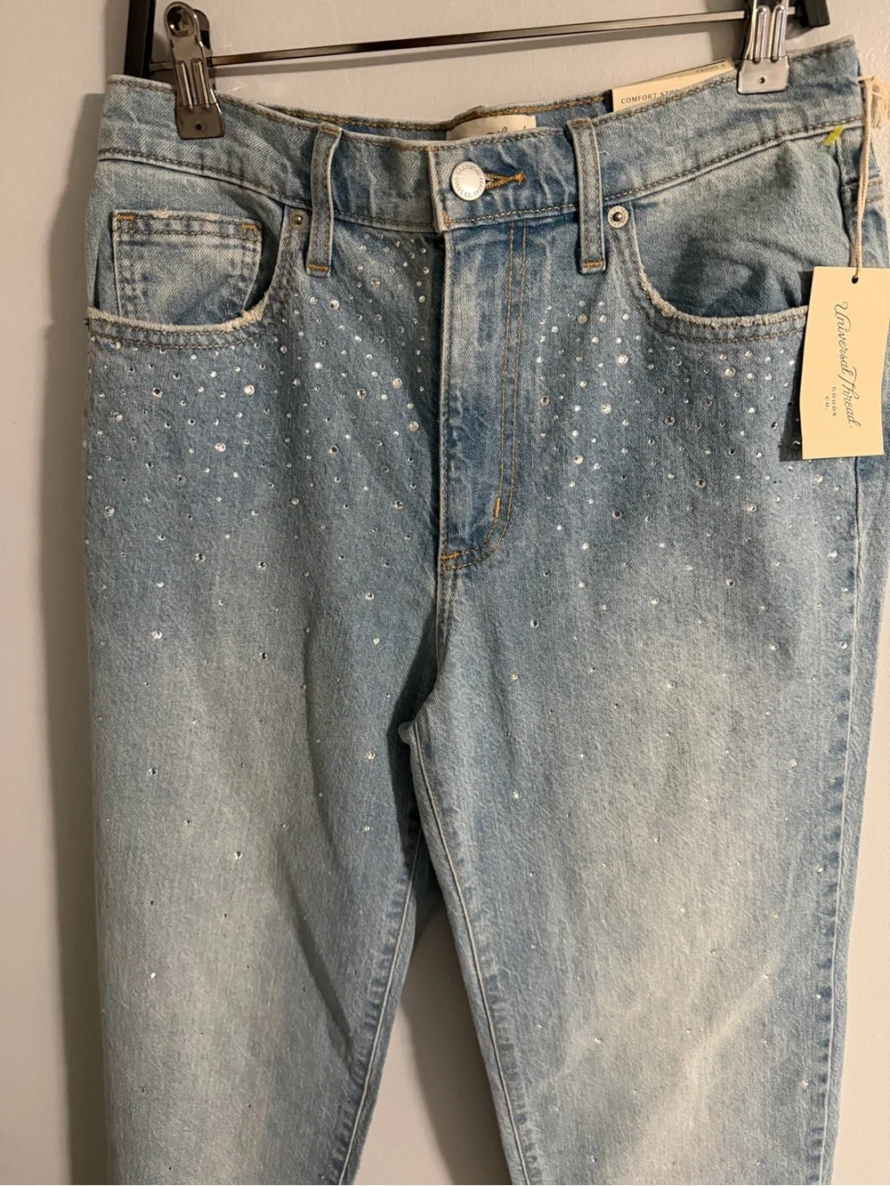 Universal Thread Light Wash Rhinestone Bootcut Jeans - Picture 5 of 9